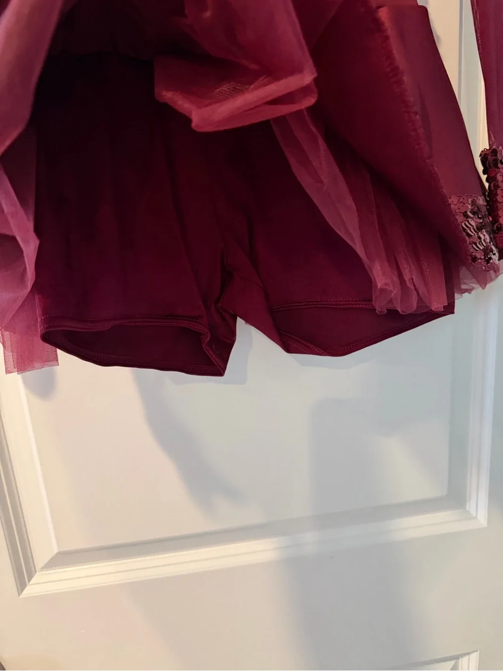 Weissman Burgundy Sequin Dance Costume
